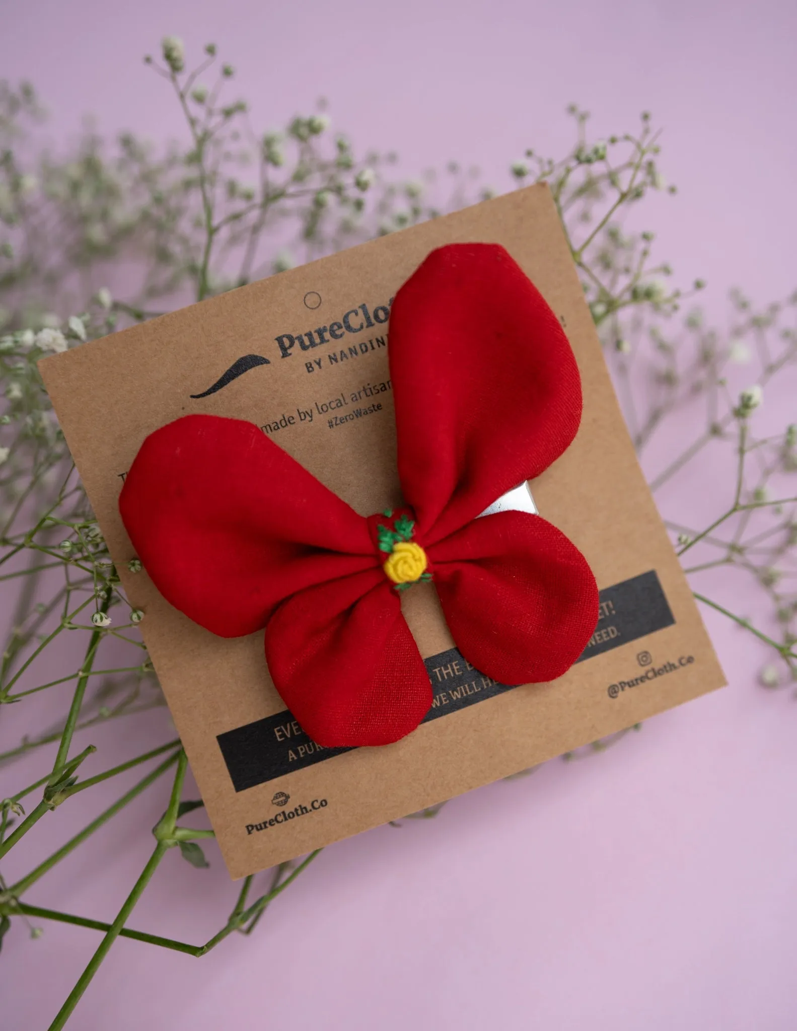 Red Flutter Bug Hair Clip | Butterfly Hair Clip