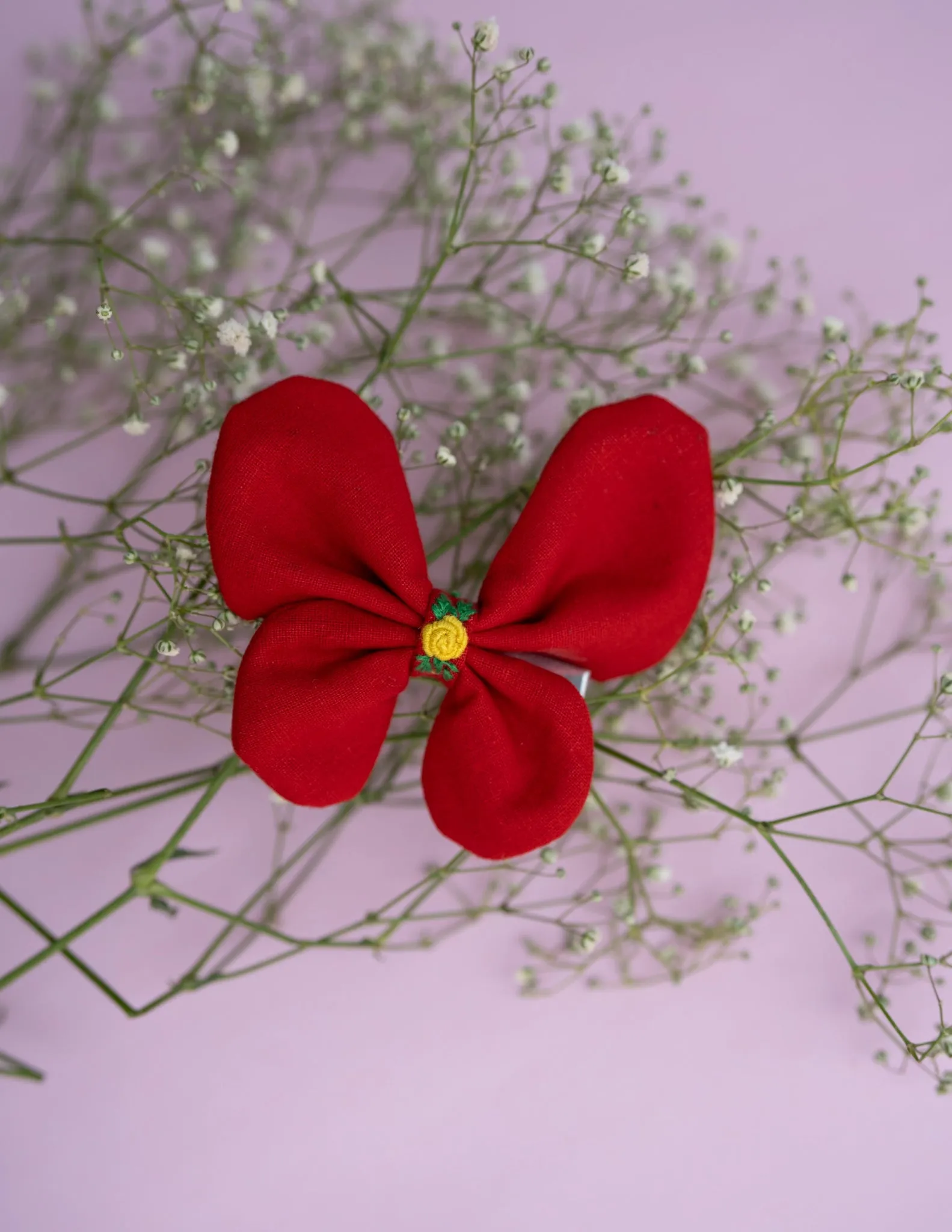 Red Flutter Bug Hair Clip | Butterfly Hair Clip