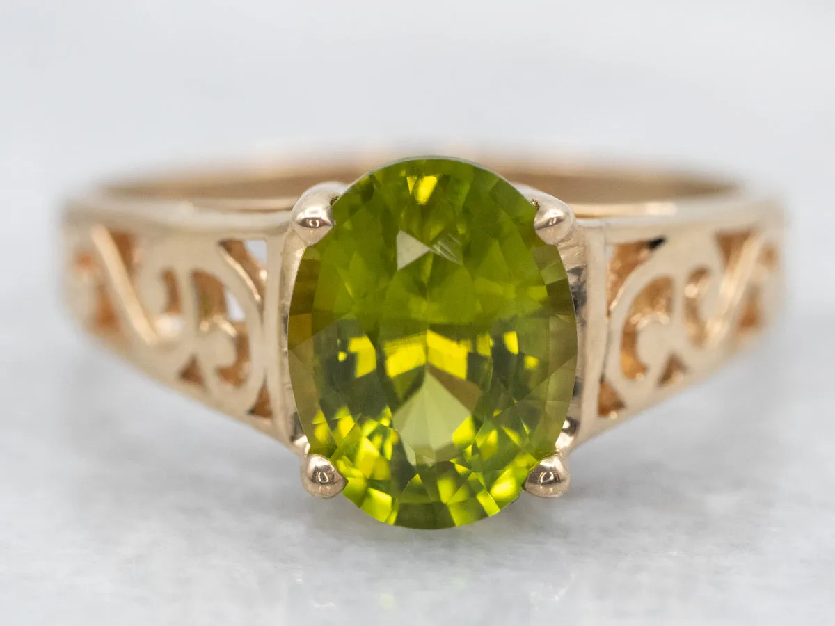 *RESERVED* 14K Yellow Gold Filigree Setting from a35901   Loose Citrine   Labor