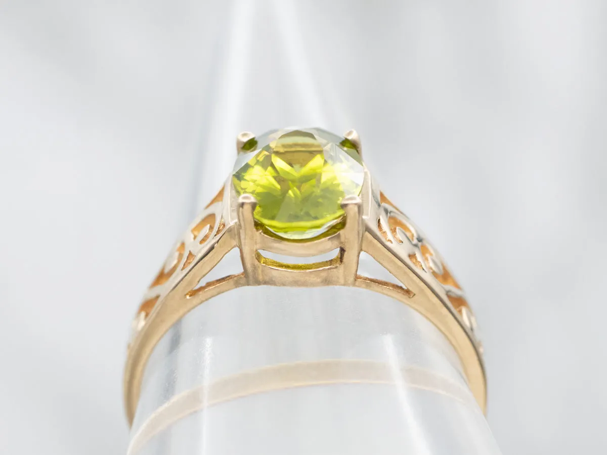 *RESERVED* 14K Yellow Gold Filigree Setting from a35901   Loose Citrine   Labor