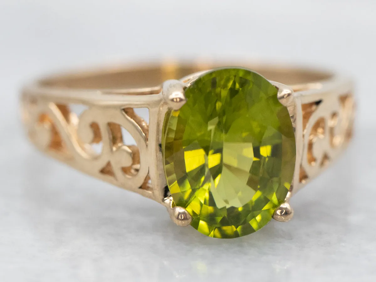 *RESERVED* 14K Yellow Gold Filigree Setting from a35901   Loose Citrine   Labor