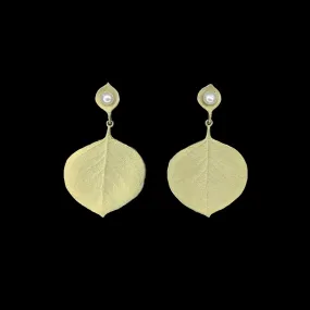 Round Leaf Eucalyptus Earrings - Post