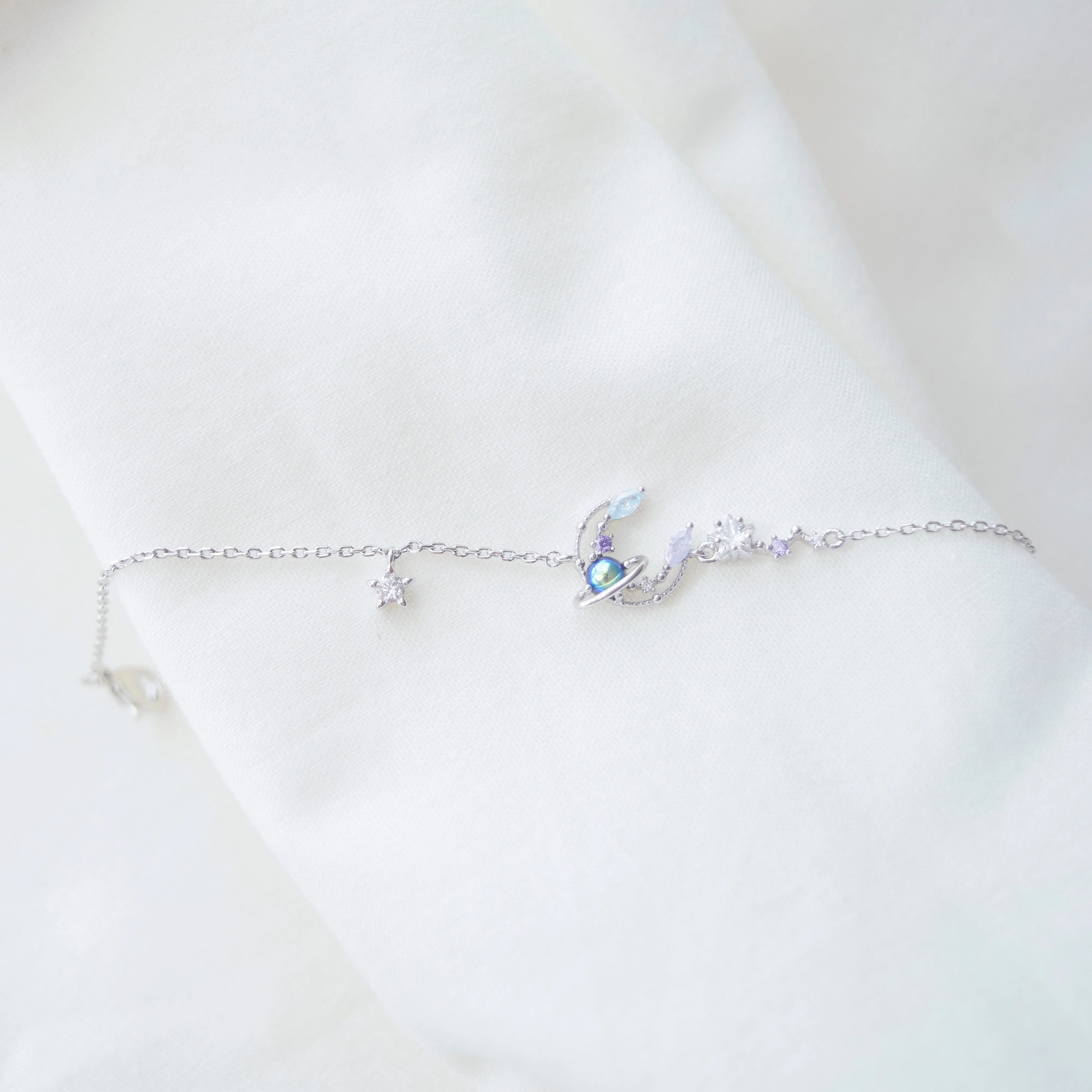 Silver Moonstar Bracelet