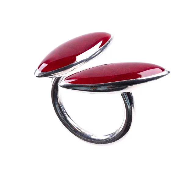 SUR UN VOLCAN by Piet Defossez - Bella Double Shell Rings