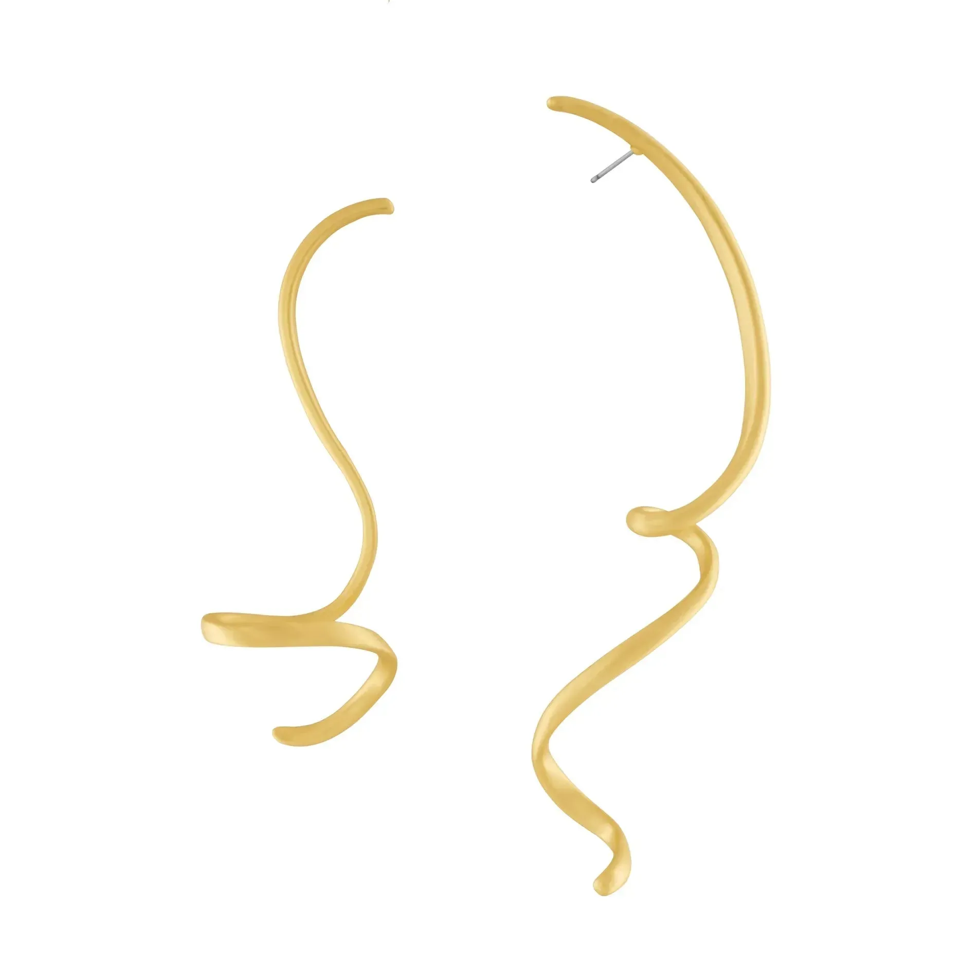 Tara Asymmetrical Statement Earring Gold Plating