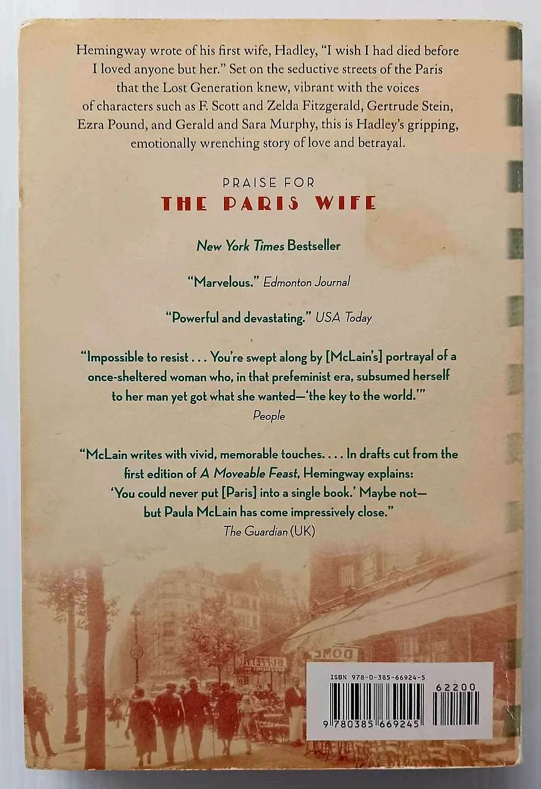 THE PARIS WIFE - Paula McLain