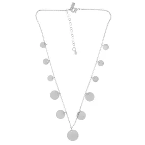 Theia Short Multi Dot Necklace Silver Plating