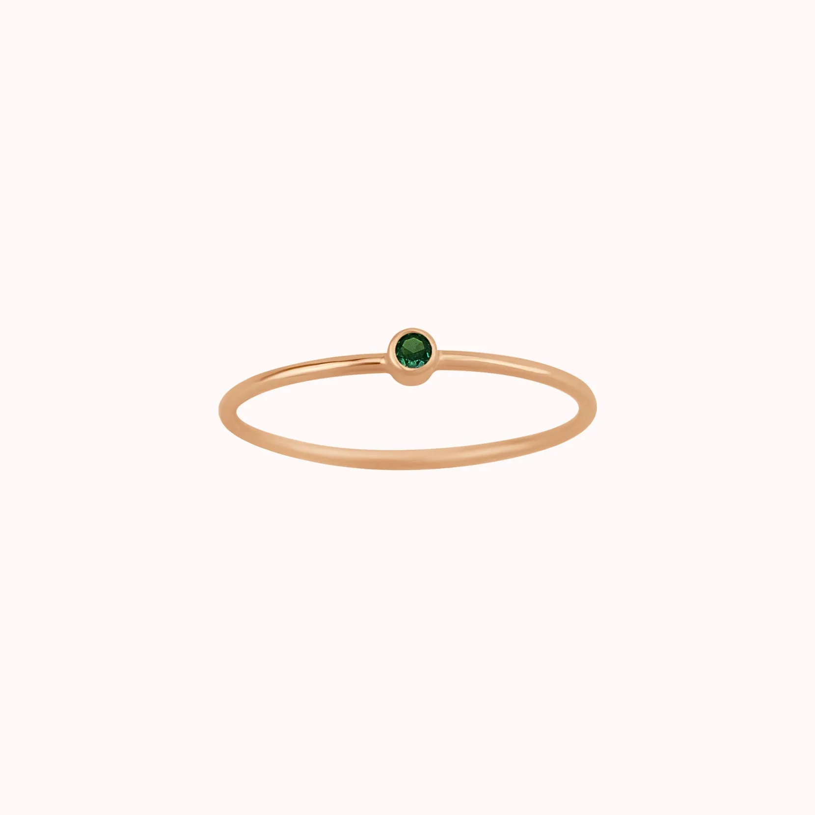 Tiny May Birthstone Ring ∙ Emerald