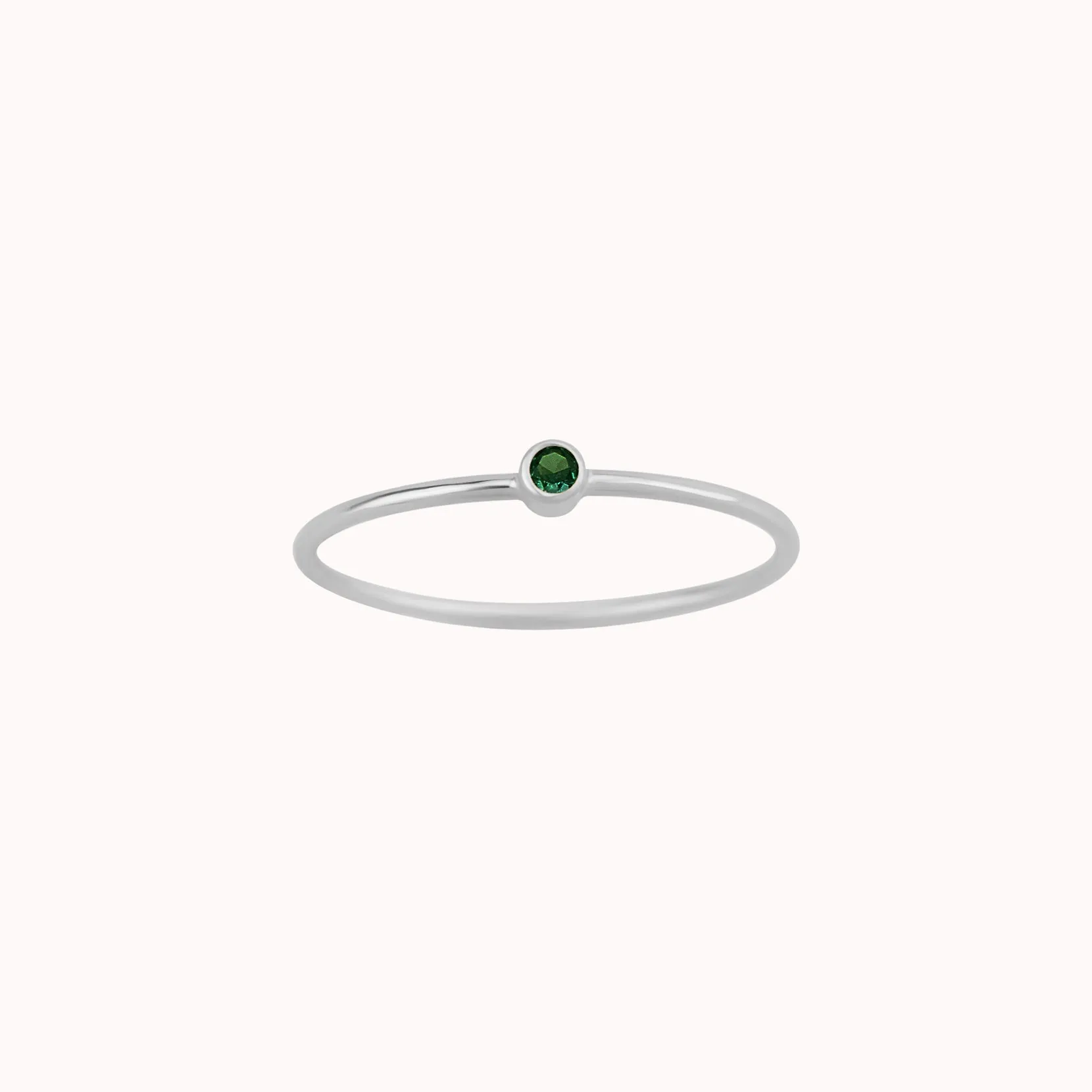 Tiny May Birthstone Ring ∙ Emerald