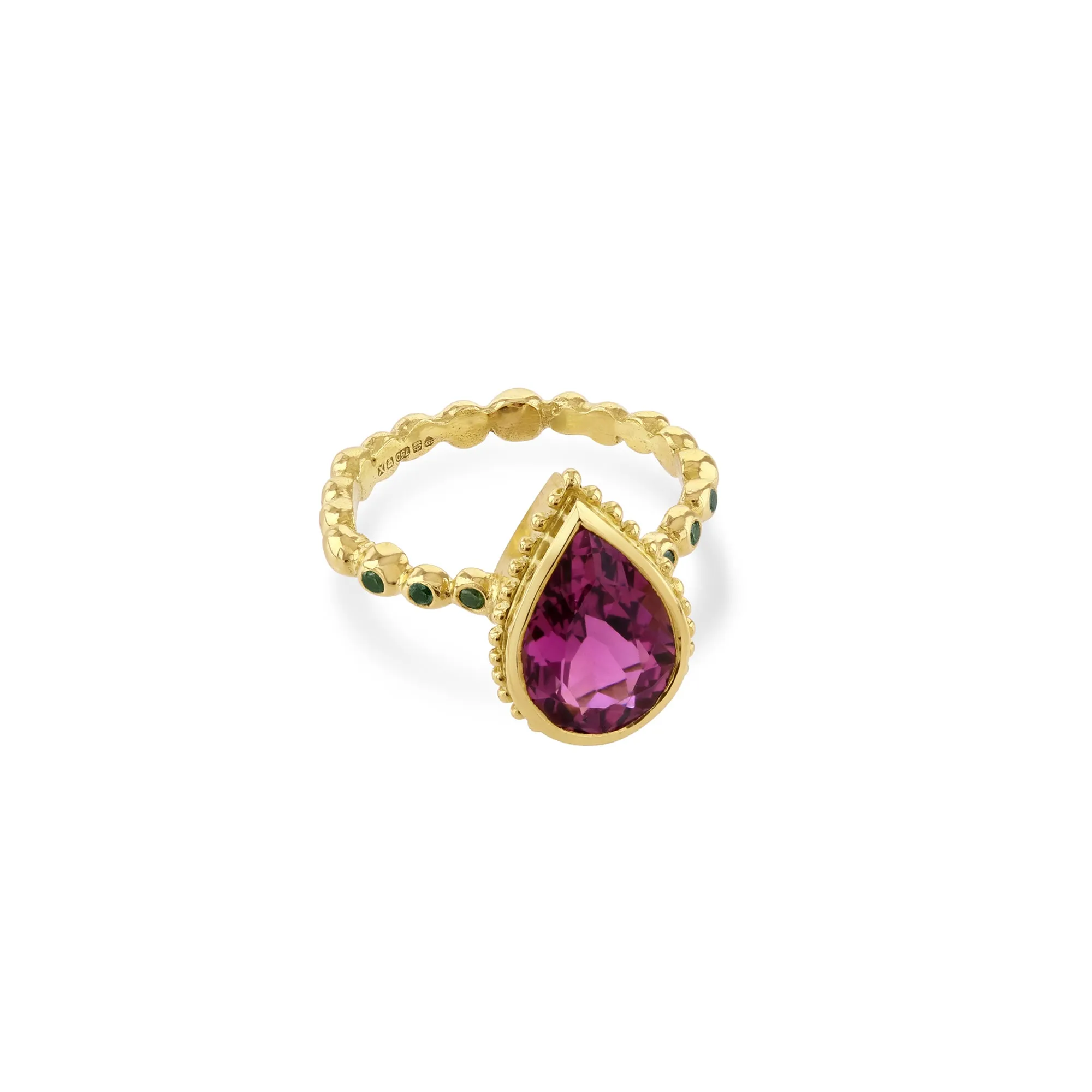 Tourmaline Lacrima Ring