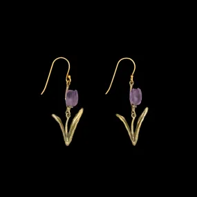 Tulip Earrings - Wire (Purple)