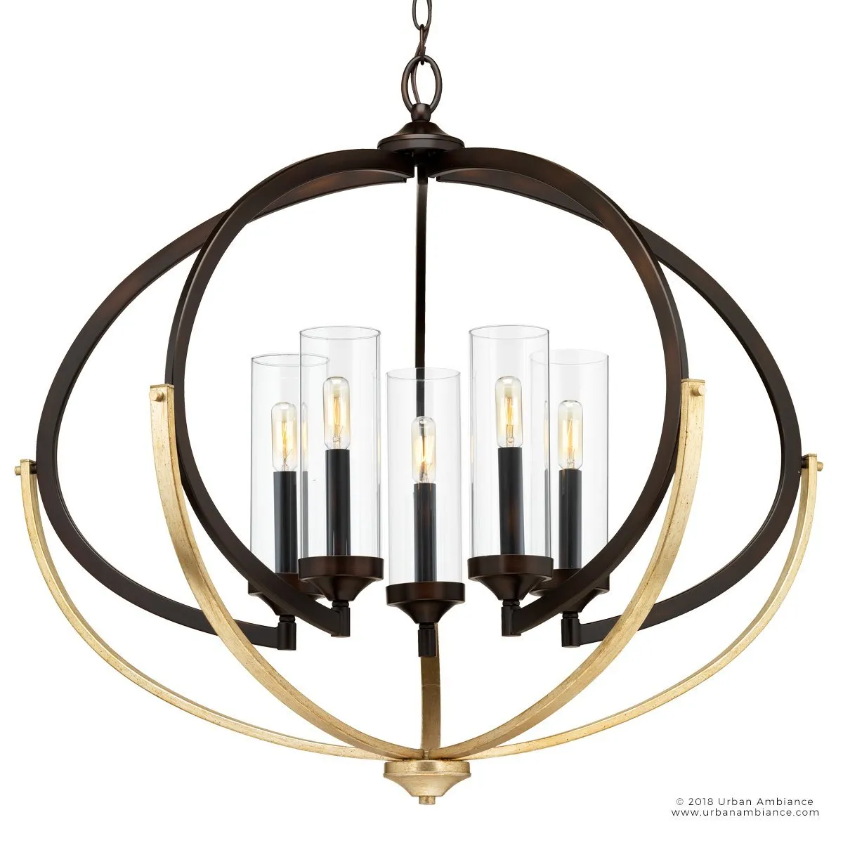 UHP2351 Mediterranean Chandelier, 27-7/8"H x 33-3/4"W, Olde Bronze Finish, Baton Rouge Collection