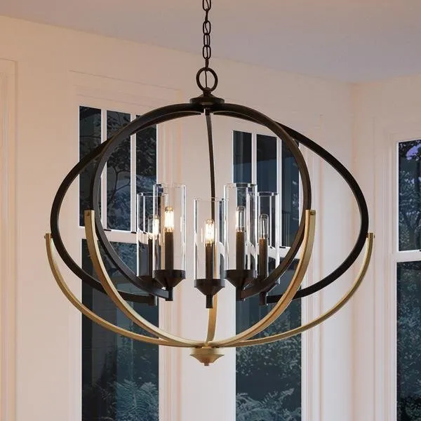 UHP2351 Mediterranean Chandelier, 27-7/8"H x 33-3/4"W, Olde Bronze Finish, Baton Rouge Collection