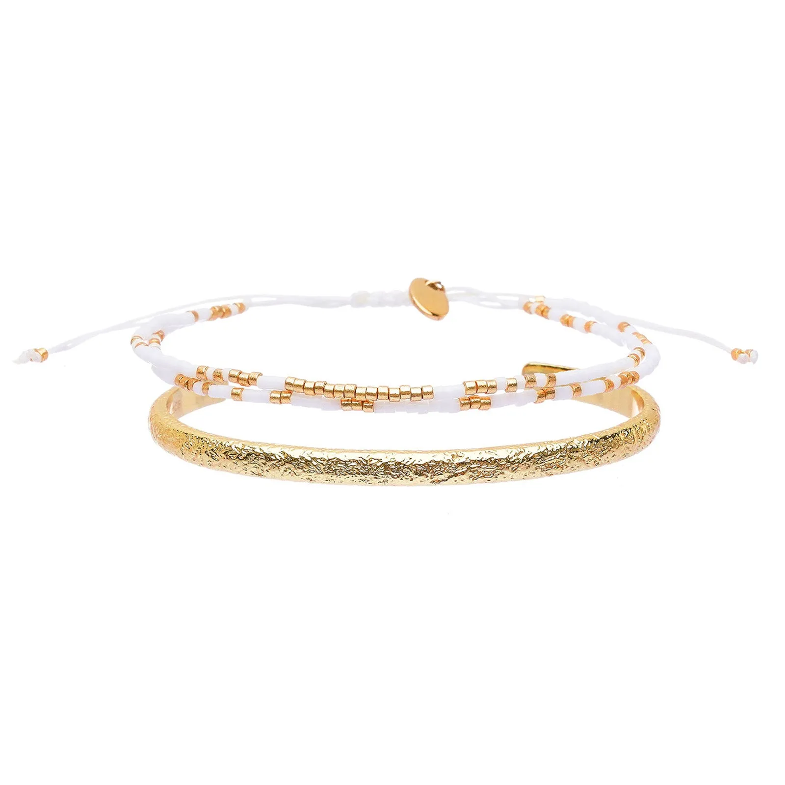 Velma Bracelet Stack - White