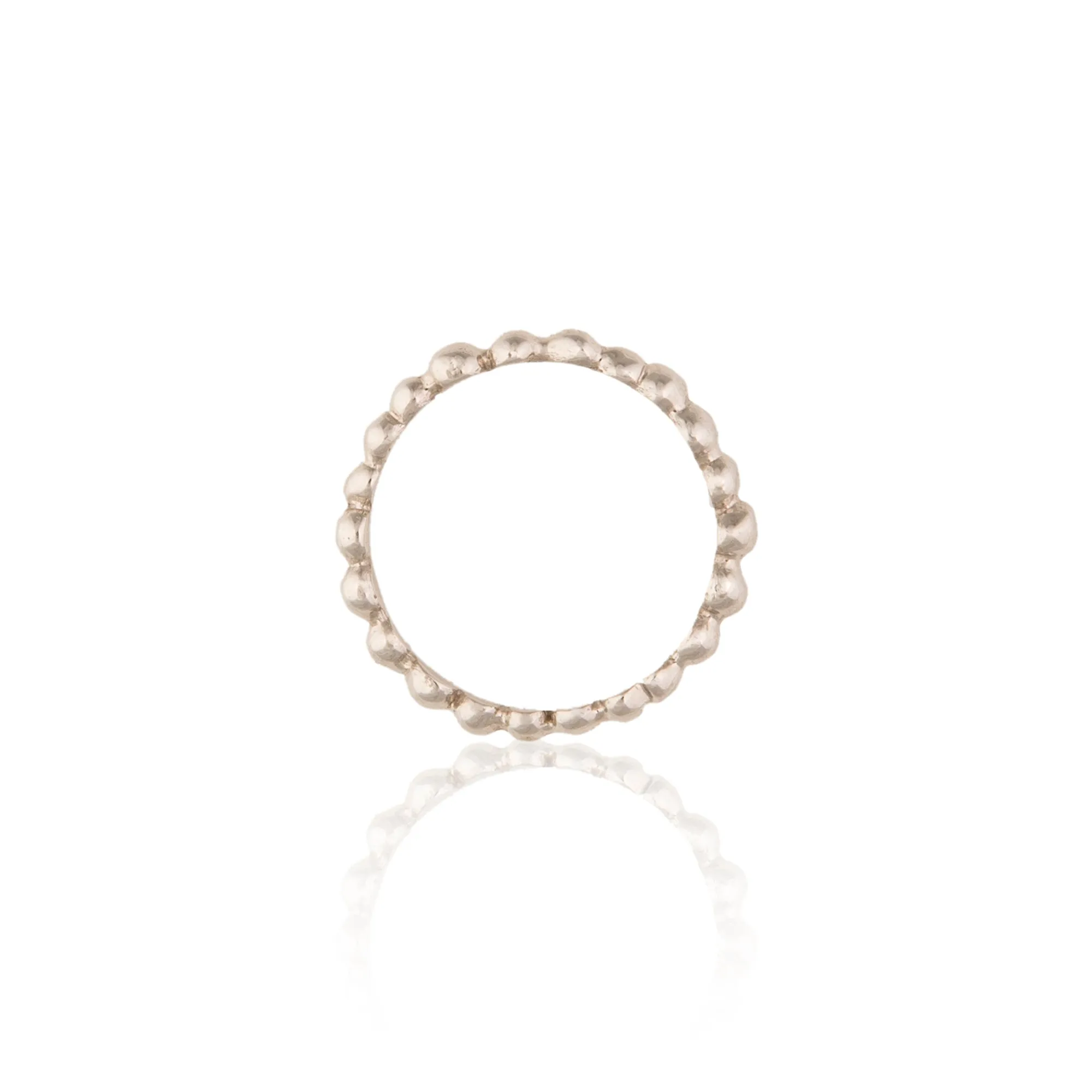 White Gold Skinny Pebble Ring